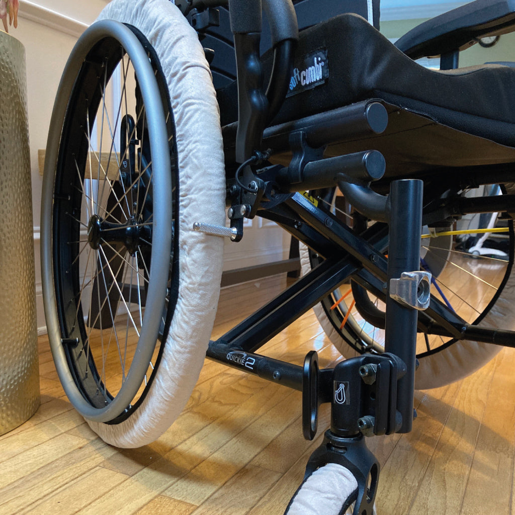 Wheelchair with tire covers